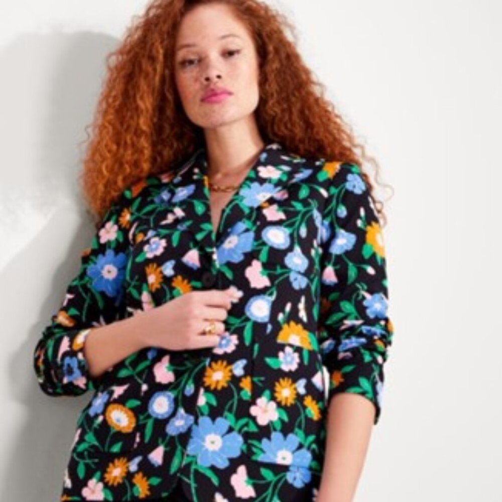 Floral Garden Twill Blazer NWT Size 16